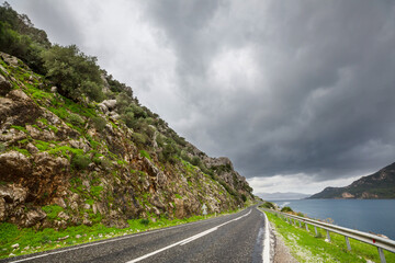 Road on the coast