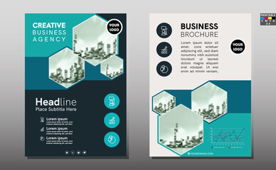 Template vector design for Brochure, Annual Report, Magazine, Poster, Corporate Presentation, Portfolio, Flyer, infographic, layout modern with colorful size A4, Easy to use and edit.