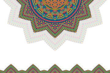 Colorful background with mandala template
