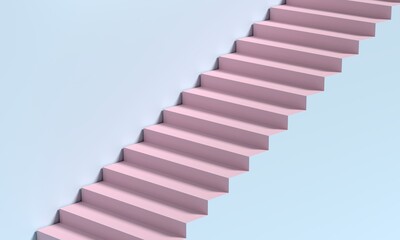 View on abstract stairs 3d