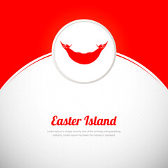Easter Island happy national day with modern colorful country flag background