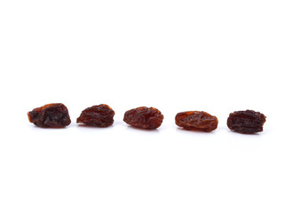 Raisins isolated on white background