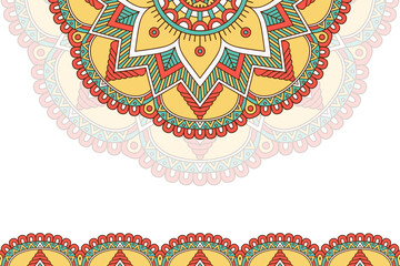 Colorful background with mandala template
