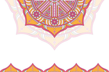 Colorful background with mandala template