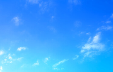 blue sky with beautiful natural white clouds	
