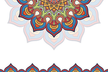 Colorful background with mandala template