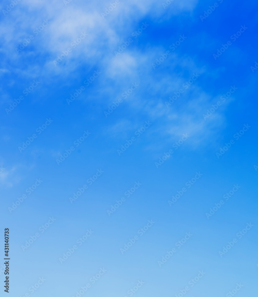 Wall mural blue sky with beautiful natural white clouds