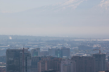 Fototapeta premium Sunset at Yerevan City, view with majestic Ararat mountain, Armenia