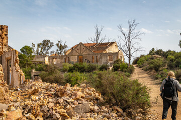Fototapeta premium Spaces and corners of the Abandoned Mines of Mazarrón. Murcia region. Spain