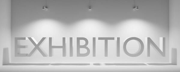 Exhibition sign, banner, header - 3D rendered illustration