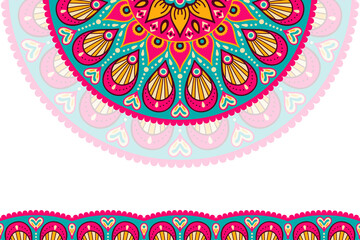 Colorful background with mandala template