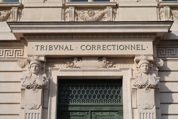 Tribunal correctionnel du palais de justice historique de Paris, sur l’île de la Cité (France)