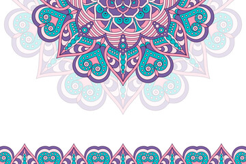 Colorful background with mandala template