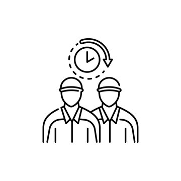recommend clip art: Call movers olor line icon. Pictogram for web page, mobile app, promo.