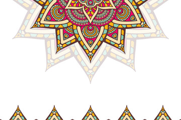 Fototapeta na wymiar Colorful background with mandala template
