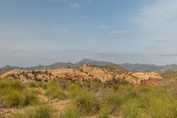 Fototapeta na wymiar Landscape of the Abandoned Mines of Mazarrón. Murcia region. Spain