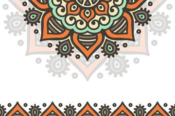 Colorful background with mandala template
