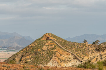 Landscape of the Abandoned Mines of Mazarrón. Murcia region. Spain