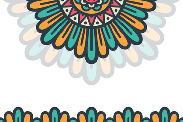 Colorful background with mandala template