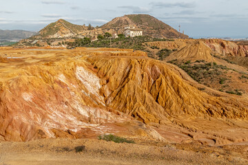 Ruins of the abandoned Mines of Mazarrón. Murcia region. Spain
