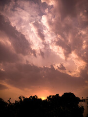 sunset in the clouds