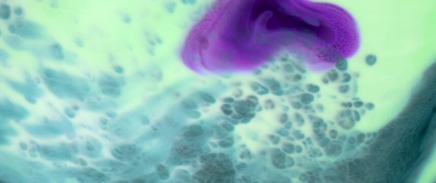Macro Textures with Vibrant Neon Color Palette. Abstract Background Made with Oil Mixed with Colored Dye, Ink, and Paint.