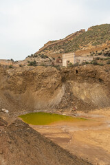 Landscape of the Abandoned Mines of Mazarrón. Murcia region. Spain