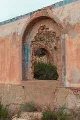 Spaces and corners of the Abandoned Mines of Mazarrón. Murcia region. Spain