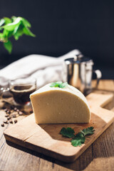 Venezuelan cheese with coffee on the table