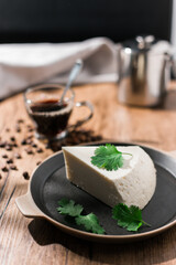 Venezuelan cheese with coffee on the table