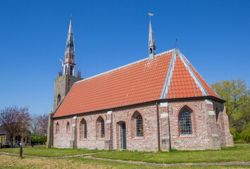 Historic church in rural village Harkema