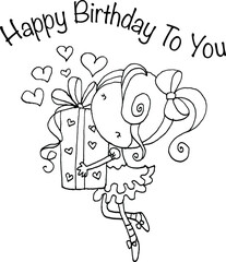 vector cartoon happy birthday to you