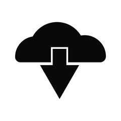 cloud icon and arrow pointing down