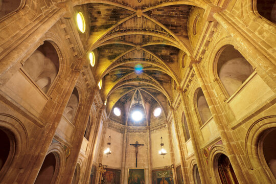 Capilla del Temple, siglo XIII.Nave unica con boveda de cruceria.Palma.Mallorca.Islas Baleares. Espa&ntilde;a.