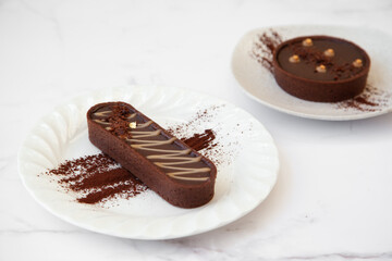 Salted caramel dark chocolate tart, pie