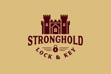 lock & key vector logo illustration