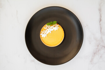 Fresh homemade lemon meringue tart, pie