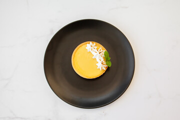 Fresh homemade lemon meringue tart, pie