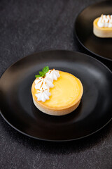Fresh homemade lemon meringue tart, pie