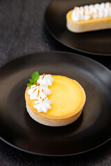 Fresh homemade lemon meringue tart, pie