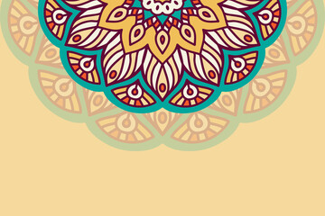 Colorful background with mandala template