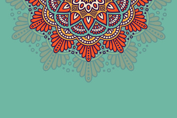 Colorful background with mandala template