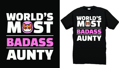 Cat lover aunty t shirt design