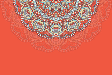 Colorful background with mandala template