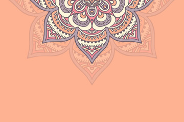 Colorful background with mandala template