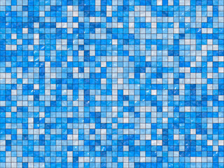pattern of new shiny blue and white facing tiles