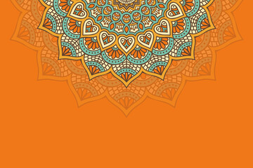 Colorful background with mandala template