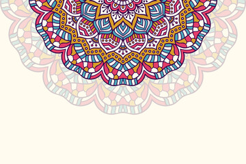 Colorful background with mandala template