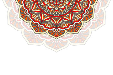 Colorful background with mandala template