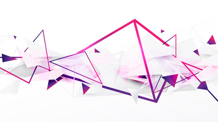 Abstract geometric background with lines and triangles dynamic effect. Futuristic technology digital hi tech concept. Vector illustration